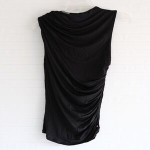Anine Bing Black Sleeveless Ruched Blouse